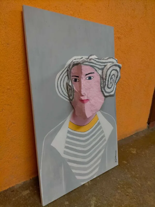 Dama /
Piedra sobre tabla