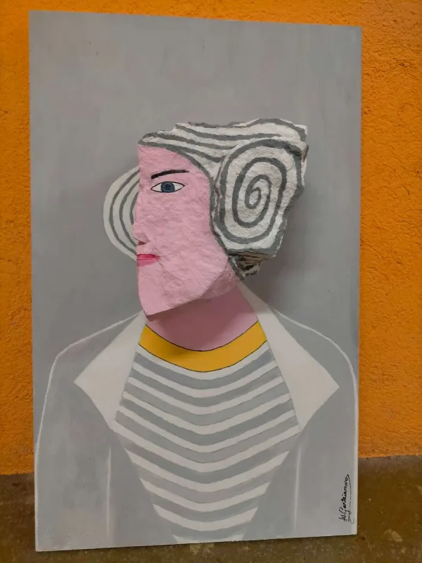 Dama /
Piedra sobre tabla